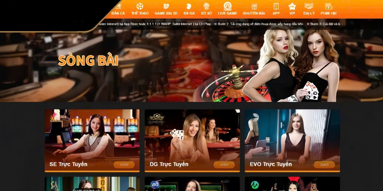 Sảnh casino hiện đại, đa dạng trò chơi 